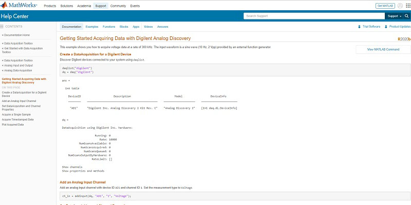 如何透過 Analog Discovery 2 在 MATLAB 中建立 Data Acquisition